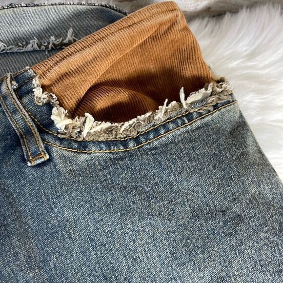 Lace Wing 60's Era VTG Upcycled Festival Jeans Sz 15/16 - Picture 4 of 12